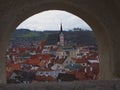 ?eskÃ½ Krumlov is a Czech Republic city grew up around a Gothic castle Royalty Free Stock Photo