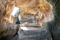 Eski-Kermen is an ancient cave town in Crimea. View inside cave Royalty Free Stock Photo