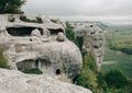 Bakhchisarai. Eski-Kermen. Ruins of an ancient city in the rock.