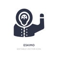 eskimo icon on white background. Simple element illustration from Smileys concept