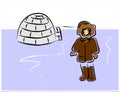 Eskimo and igloo