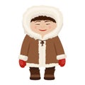 Eskimo man in fur coat