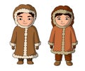 Eskimo people illustration cartoon vector
