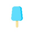 Eskimo pixel art. Ice cream 8 bit. vector illustration