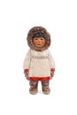 Eskimos. A common souvenir from Alaska : a ceramic miniature of the Eskimos girl for a shelf display, interior decoration. Eskimo Royalty Free Stock Photo