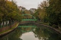 Eskisehir, Turkey: Beautiful green bridge. Porsuk River view in Eskisehir