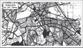 Eskisehir Turkey City Map in Black and White Color in Retro Style. Outline Map