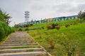 Eskisehir, Turkey: Huge steps and an inscription with the name of the Selale Park