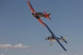 M.S.O Air and Space Museum Cessna 195 Businessliner and North American AT-6 Royalty Free Stock Photo