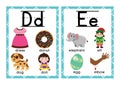 ESL or ELA Alphabet Flashcards Letters A-M Flip Book for Kids - 3 Royalty Free Stock Photo