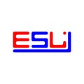 ESL letter logo creative design with vector graphic, ESL