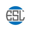 ESL letter logo design on white background. ESL creative initials circle logo concept. ESL letter design