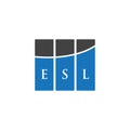 ESL letter logo design on WHITE background. ESL creative initials letter logo concept. ESL letter design