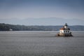 Esopus Meadows Lighthouse on the Hudson River, Esopus, NY, in early fall Royalty Free Stock Photo