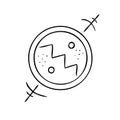 Esoteric geometric symbols. Celestial signs. Vector illustration.