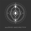 Esoteric sacred geomety on black background