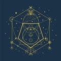 Esoteric sacred geomety vector on background