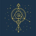 Esoteric sacred geomety vector on background
