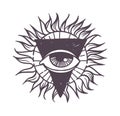 Esoteric symbol vector illustration. Royalty Free Stock Photo