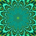 Esoteric vibrant mandala in neon color