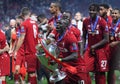 Sadio Mane with UEFA Champions League Trophy