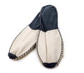 Espadrille shoes in studio Royalty Free Stock Photo
