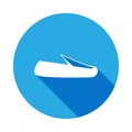 espadrilles plimsolls shoes icon with long shadow. Signs and symbols can be used for web, logo, mobile app, UI, UX