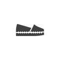 Espadrilles shoes vector icon