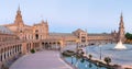 Espana Plaza Seville Spain panorama Royalty Free Stock Photo