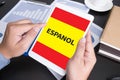 ESPANOL Learn spanish Education and Habla Espanol , Asking Do Royalty Free Stock Photo