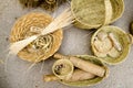 Esparto basketry handcrafts Mediterranean Balearic Royalty Free Stock Photo