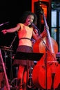 Esperanza Spalding performs in concert Royalty Free Stock Photo