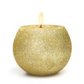 Espheric golden candle Royalty Free Stock Photo