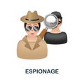 Espionage icon. 3d illustration from crime collection. Creative Espionage 3d icon for web design, templates