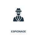 Espionage icon. Monochrome simple line Crime icon for templates, web design and infographics
