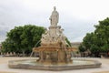 Esplanade Charles-de-Gaulle, French fountain, Nimes