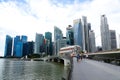 Esplanade Drive, Singapore - February 19, 2023 - The bridge and the city view during the day Royalty Free Stock Photo