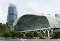 Esplanade Drive, Singapore - February 19, 2023 - The view of Singapore Esplanade Concert Hall during the day Royalty Free Stock Photo
