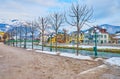 Esplanade embankment, Bad Ischl, Salzkammergut, Austria