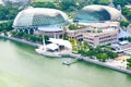 Esplanade, Theatres on the Bay, Singapore. Aerial view Royalty Free Stock Photo