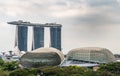 Esplanade Theatres in front of Mariana Bay Sands, Singapore Royalty Free Stock Photo