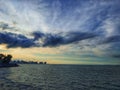 Esplande Penang Sunset Ocean cloud Royalty Free Stock Photo