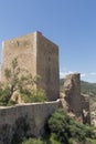 Tower in medieval castle located in the city of Lorca, Murcia, Spain Royalty Free Stock Photo