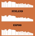 Espoo, Finland city silhouette