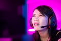 Esport gamer girl feel angry