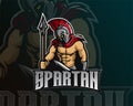 Spartan warrior esport and sport mascot logo design with modern illustration concept style for team, badge, emblem and patch Royalty Free Stock Photo