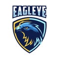 Blue Eagle Head Mascot Vector Logo Royalty Free Stock Photo