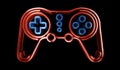 Esport retro video game pad symbol digital 3d illustration