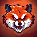 Esport and Sport Team Logo Design: Red Panda Mascot Illustration in Vector with Modern Style Royalty Free Stock Photo