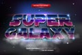 Esport super galaxy glow cartoon movies Bold 3D Editable text Effect Style Royalty Free Stock Photo